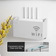 thumbnail image 1 of UsRHHA Wall Storage Box Router Rack Punch-Free Mount, White Black Gray Pink Blue Plastic, Home Network Organizer, 1 of 6