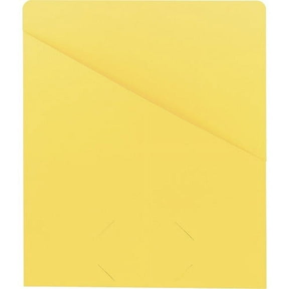 Smead Organized Up Slash-Style File Jackets Letter - 8 1/2" x 11" Sheet Size - 11 pt. Folder Thickness - Yellow - 1.49 lb - Recycled - 25 / Pack