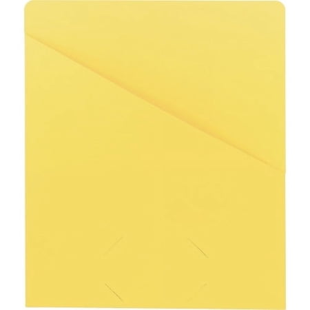 Smead Organized Up Slash-Style File Jackets Letter - 8 1/2" x 11" Sheet Size - 11 pt. Folder Thickness - Yellow - 1.49 lb - Recycled - 25 / Pack