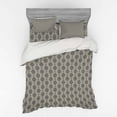 thumbnail image 2 of Ambesonne Geometric Bedding Set 3 Pcs, Oval Shapes Stripes, Twin XL, Beige and Taupe, 2 of 3