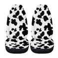 thumbnail image 5 of XYZCANDO Stretchy Car Front Seat Covers Truck Auto Sedan, Comfortable Waterproof Car Seat Covers 2 Pack Polyester Fabric Cow-Patterned, 5 of 10