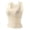 Khaki, variant on Bxsruta Women's Seamless Square Neck Tank Top with Built in Bra Wirefree Comfortable Soft Ribbed Knit Crop Cami for Daily Wear