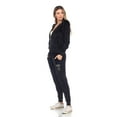 thumbnail image 4 of White Mark Women's Rhinestone 2 Piece Velour Tracksuit Set, 4 of 6