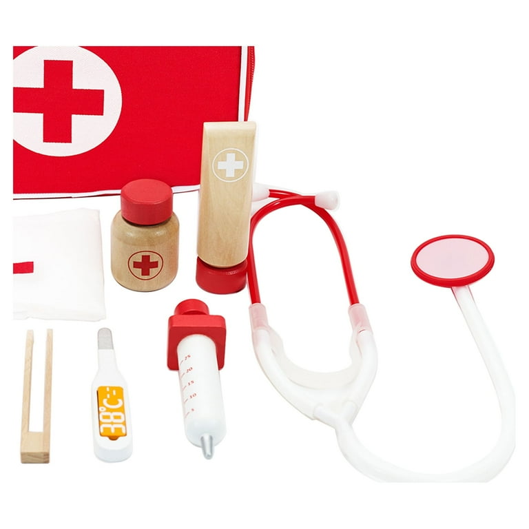 医療用器具セット WTG048N15-4 ケース付き Classic-Toy-Red-Doctor-Case-