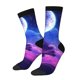 thumbnail image 1 of Balery Dreamy Colorful Starry Sky Calcetas Largas con Estampado para Hombre y Mujer – Suaves y Transpirables, Talla Única (US 5-11), 1 of 6