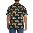 thumbnail image 5 of Sigee Retro Video Game Print Men's Shirts Casual Button Down Short Sleeve Summer Beach Shirt Hawaiian Vacation Shirts Tee Shirt-, 5 of 7