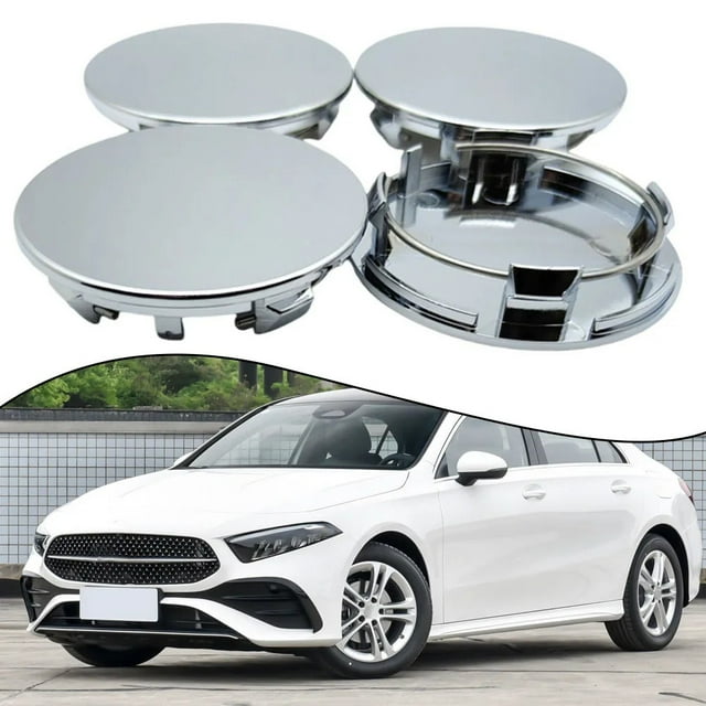4pcs 70mm Car Black / Silver Universal Car Wheel Hub Center Cap Cover Wheel Hub Center Badges Fit For RM Rims Type