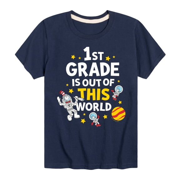 Dr. Seuss - First Grade Out Of This World - Youth Short Sleeve Graphic T-Shirt