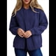 thumbnail image 3 of Chaquetas para Mujer, Moda de Otoño, Bonitos Abrigos de Jacquard, Chaquetas con Cremallera, Elegantes e Informales. Azul Marino XXL, 3 of 9