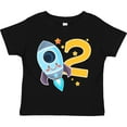 thumbnail image 3 of Inktastic Rocket Space Ship Happy Second Birthday Boys or Girls Toddler T-Shirt, 3 of 5