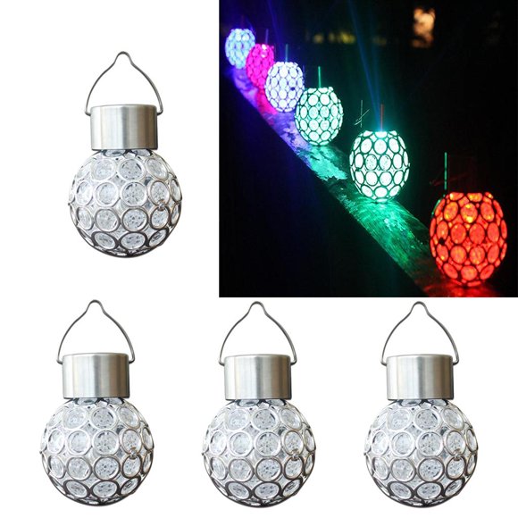 Lámpara Solar CUTICAT 4 Piezas Lámpara Colgante de Vacaciones Luz LED impermeable para bola
