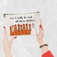 thumbnail image 5 of Chicken Canvas Makeup Bags Cosmetic Bag Multi-Purpose Pen Case with Zipper Travel Toiletry Bag for Keys Lipstick Card Women Pencil Case Gift DIY Craft Thanksgiving 10 x 7Inch-Need Chickens for DIY, 5 of 9