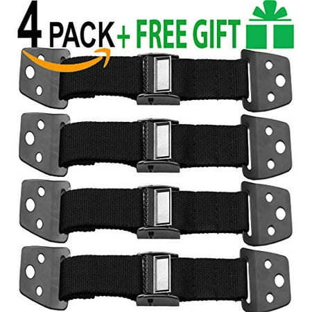 Amerteer Furniture and TV Anti-Tip Straps (4-Pack) for Baby Proofing & Child Protection | Adjustable Wall Anchor Safety Kit | Secure Cabinets & Bookshelf from