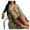 Green, variant on Plus size Swimsuits Women's Hollow Metal Chain Personalized Printed One-Piece Swimsuit Green 6(M)