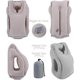 thumbnail image 3 of Almohada de viaje portátil inflable, almohada para reposacabezas con bolsa de almacenamiento, fácil de inflar y desinflar, ideal para avión, coche, autobús, tren, oficina, siesta (gris), 3 of 5