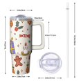 thumbnail image 2 of Winter Christmas Snowman 30oz Travel Coffee Mug with Handle and Straw, Holiday Stainless Steel Insulated Tumbler, Gift Water Bottle for Men Women, 2 of 5