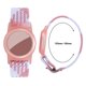 thumbnail image 4 of Funda Protectora TPU Antirrayas con Pulsera Nailon Btafrte para Apple Airtag Rosa Blanco, 4 of 8