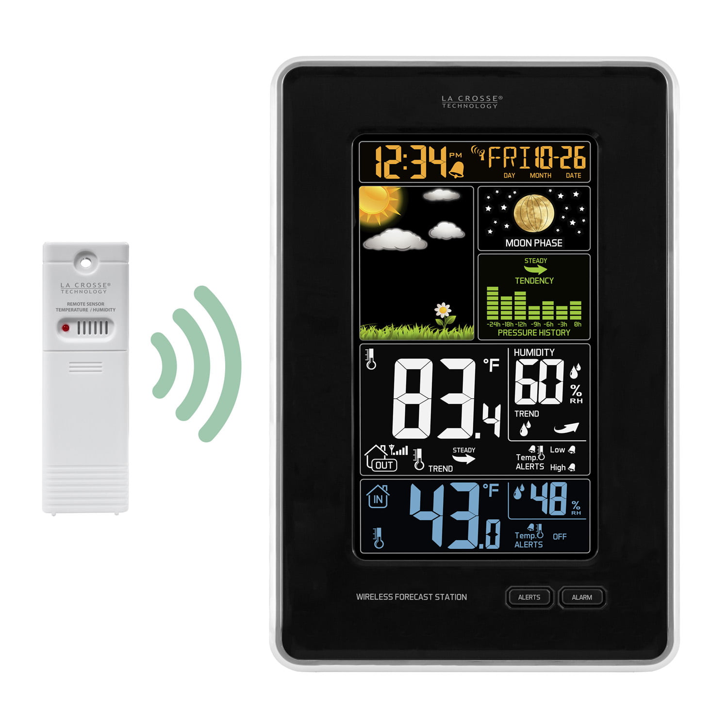 Wireless Color Weather Station with TX141TH-BV2 NEW SALE HOT B0Z4 