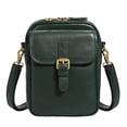 thumbnail image 2 of husxh Leather Small Crossbody Cell Phone Bag Women Men Versatile Shoulder Purse(green), 2 of 9