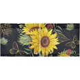 thumbnail image 3 of Coolnut Sunflower Kitchen Curtains 2 Panels, UV Protected Tier Curtains Half Window Curtains for Guest Room Bathroom Sink Laundry Room Basement,24"x 27", 3 of 6