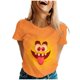 thumbnail image 2 of Tops de Ajuste Suelto para las Mujeres Sudadera Casual Impresa Manga Corta Cuello Redondo Superior, Poliéster, 2 of 8
