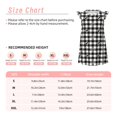thumbnail image 3 of Fotbe Black Tartan Plaid Vestido de Dormir para Niñas de 3 a 10 Años, Mangas Cortas, Estilo Princesa, Pijama Camisón con Mangas Voladas-XX-Large, 3 of 6