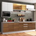 thumbnail image 2 of Cocina Integral Completa 280cm Genova Madesa 04 - Branco/Marrón, 2 of 8