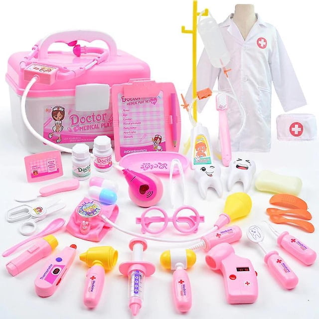 Juego de juguetes de médico para niños, juguetes de dentista, juegos de rol para niñas, juego de simulación de Hospital, Kit médico, enfermera B XianweiShao 8390613977199