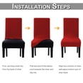 thumbnail image 3 of DYstyle Stretch Spandex Solid Dining Room Chair Slipcover, 3 of 3