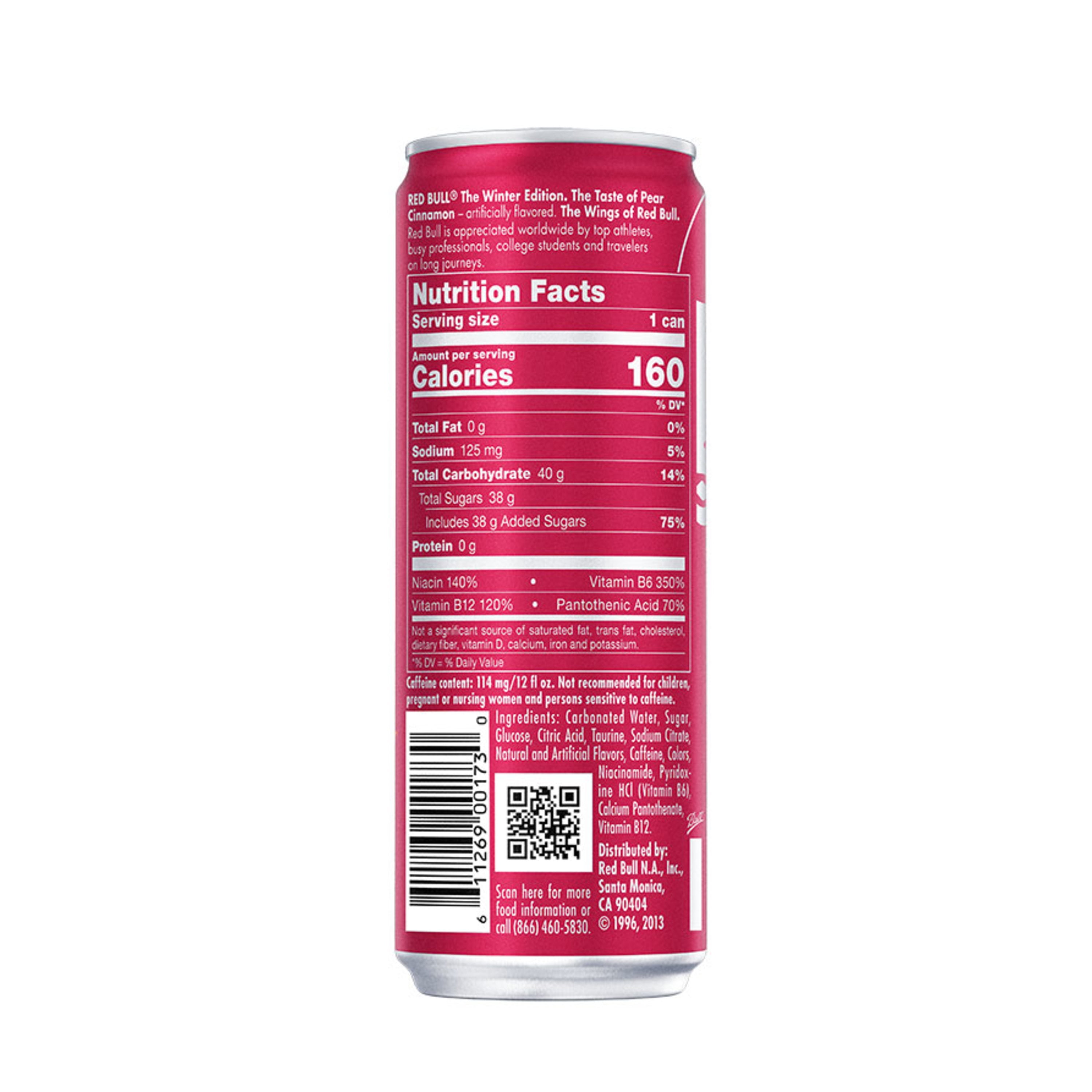 Red Bull Winter Edition Pear Cinnamon Beverage, Energy Drink