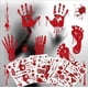 thumbnail image 1 of 8 pegatinas decorativas para ventanas de Halloween, pegatinas de pared, huellas sangrientas, pegatinas de suelo, huellas de manos de terror, pegatinas de PVC de terror para el hogar, suministros de decoración para fiestas zombies Rojo Verde, 1 of 5