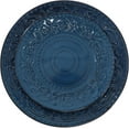 thumbnail image 3 of Malibu Deep Ocean 16-Piece Stoneware Embossed Pattern Reactive Glaze Dark Blue Dinnerware Set, Tableware, Serveware Set (Deep Ocean Blue), 3 of 9