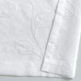 thumbnail image 4 of Curtainking Kitchen Curtains 24 inch Leaf Embroidered Tiers Kitchen Windows Farmhouse Small Curtains Sheer Tiers Voile Cafe Curtains Rod Pocket 2 Panels White on White, 4 of 6