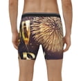thumbnail image 2 of Men's Boxer Briefs, Happy New Year Soft and Breathable Mens Underwear Boxer Briefs With Widen Waist, 2 of 5