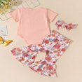 thumbnail image 3 of Bébés Filles Rosace/hauts + Pantalon Évasé Floral + Bandeau, 3 of 9
