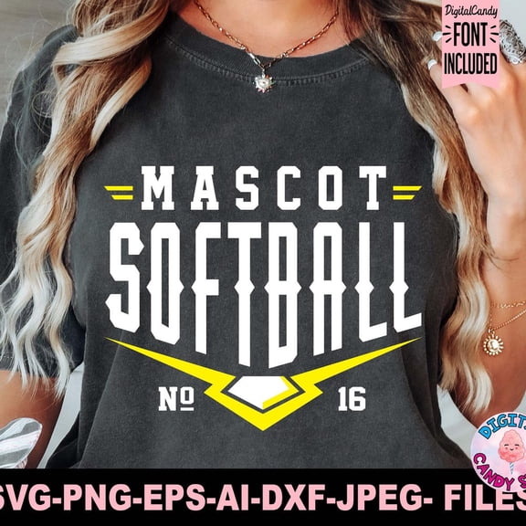 Softball Team Logo Softball Mom Game Day Shirt