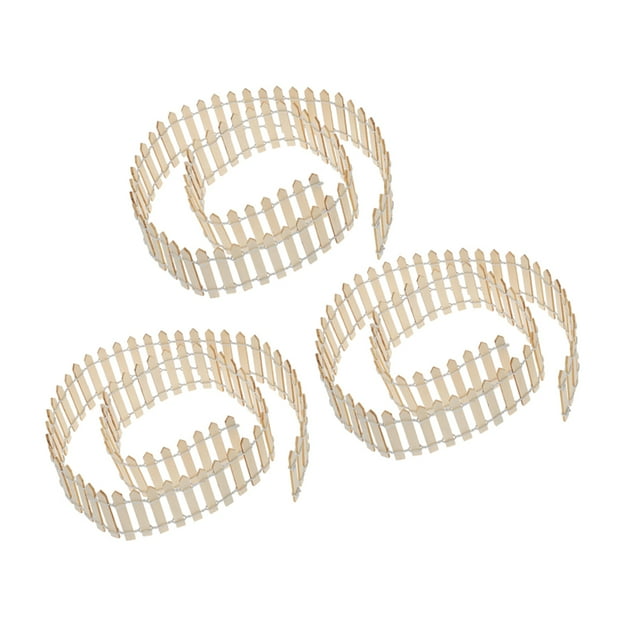 WASHWEPE 3Pcs Garden Mini Fence With Decorative Function For Micro Landscape Ornaments And Gardening