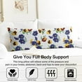 thumbnail image 3 of Floral Body Pillow Cover – Soft & Breathable, Hidden Zipper, 20"x54", Vintage Wildflower & Botanical Print with Butterflies & Bees – Gift for Side Sleepers, Pregnancy, Farmhouse Decor, 3 of 7