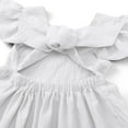 thumbnail image 6 of Efsteb Summer Dress for Girls Cotton Linen Ruffle Backless Sleeveless Casual Beach Party Dresses (White,3 Years), 6 of 7