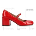thumbnail image 6 of Journee Womens Okenna Low Heel Square Toe Pumps, Widths Available, 6 of 9