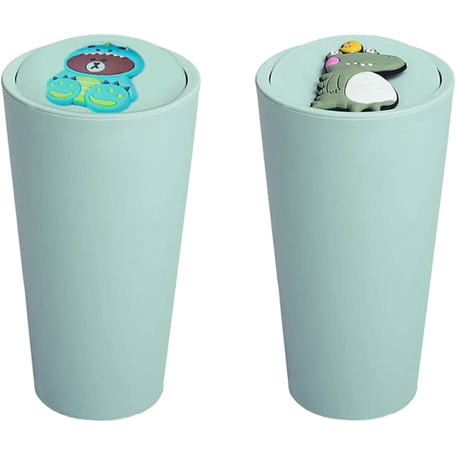 Mini Car Trash Can, Car Trash Can With Lid Car Storage Box Mini Car Trash Can Portable Cartoon Design For Auto Home Office