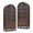 Brown, variant on Arch Bookshelf with Storage Set of 2, Tall Bookcase with Glass Doors & Drawers