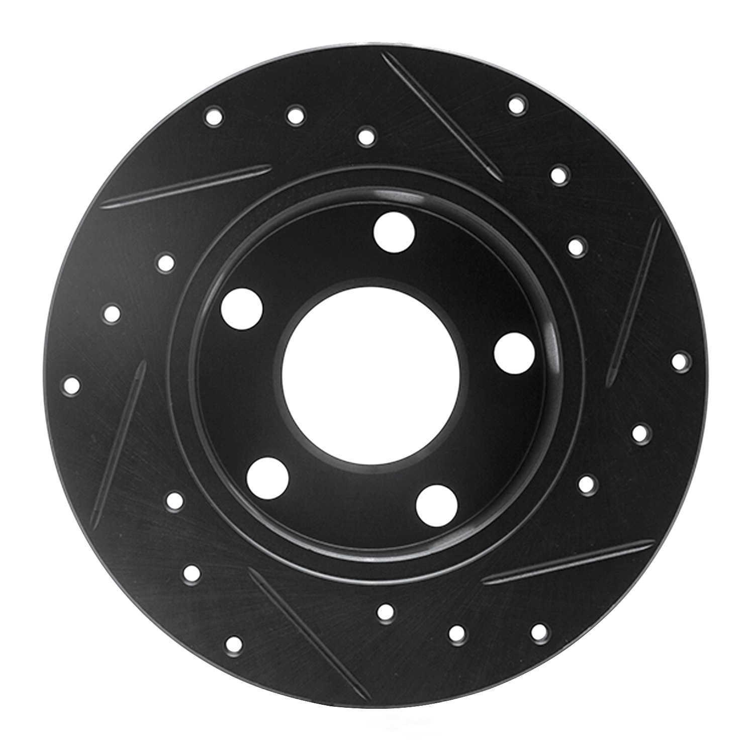 Dynamic Friction Company 633-74011L DFC Brake Rotor - Drilled And Slotted - Black