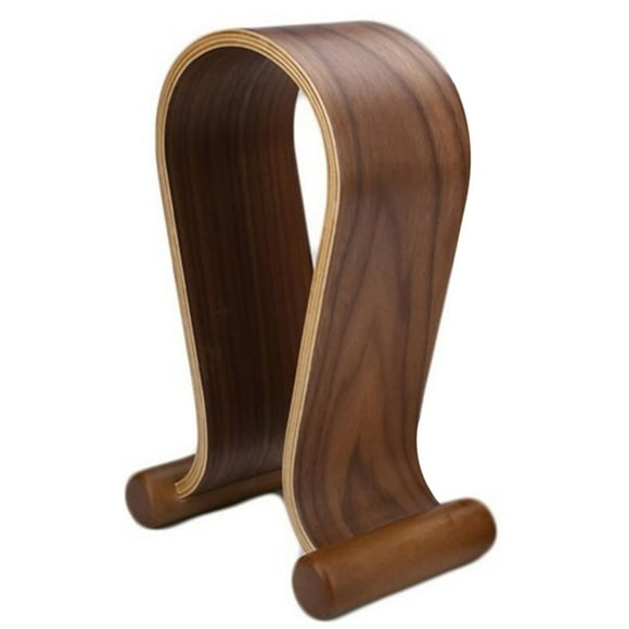 Wooden Headphone Stand U Shape Headphone Holder Classic Walnut Birch
