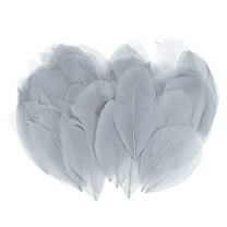Uxcell 50-Pack Feathers for Crafting, Gray 1.57-3.15 Inch Natural Goose Feathers Fluffy Plume for Wedding Decorations Feathers