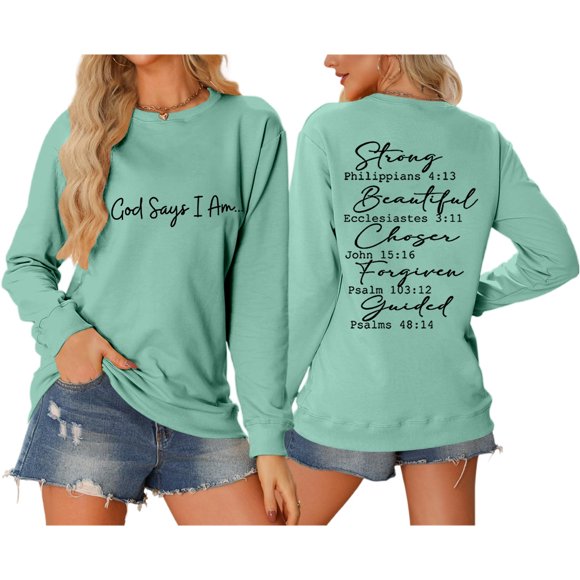 Women's Winter Fashion Sweatshirt Festive Christmas Print Round Neck Top Hot Hoodie Graphic Cropped T Ladies Hoodies with Zipper Jacket with Hoodie Full Zip Hoodie Women Hoodies Ladies Hoodie Workout