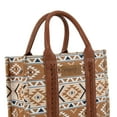 thumbnail image 5 of Wrangler Aztec Tote Bag for Women Boho Shoulder Purses and Handbags, Aztec Brown, 5 of 8