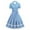 Elegant dress-Blue, variant on Holiday Dresses for Women Midi Dot V Neck Button Wedding Guest Dress 1950S Vintage Dress Retro Cocktail Dresses for Evening Prom Party
