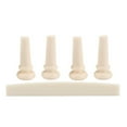 thumbnail image 1 of 4PCS Plastic Acoustic Bass Guitar Bridge Pins + 1 Saddle Replacement for Bass Guitar, 1 of 8