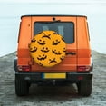 thumbnail image 7 of DouZhe Waterproof Spare Tire Cover, Happy Halloween Pumpkin Face Prints Adjustable Wheel Covers Fit for Jeep Trailer RV SUV Car, 14 inch, 7 of 7